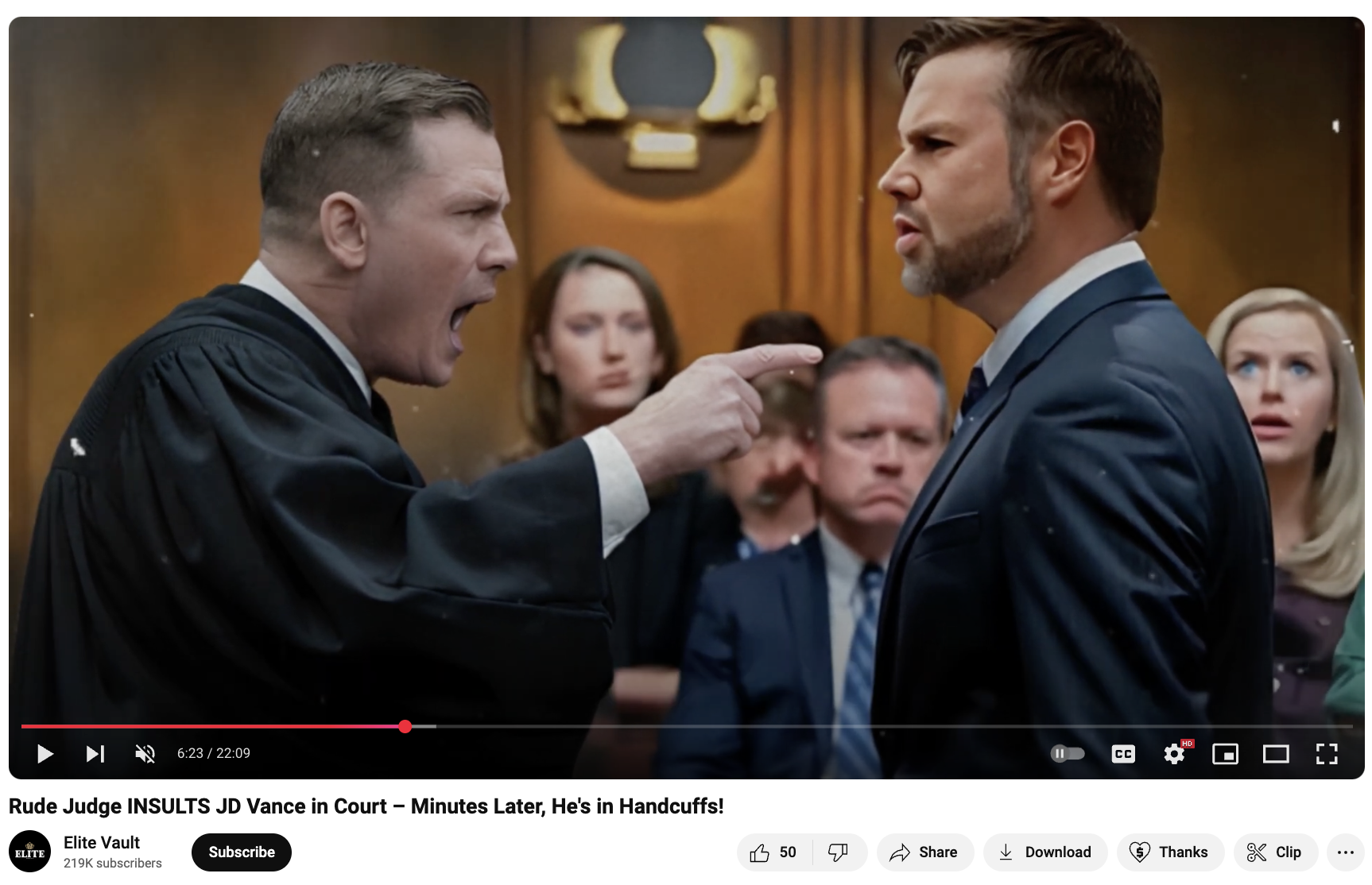 Fact Check: Videos Describe FAKE Courtroom Fight Between Fictional